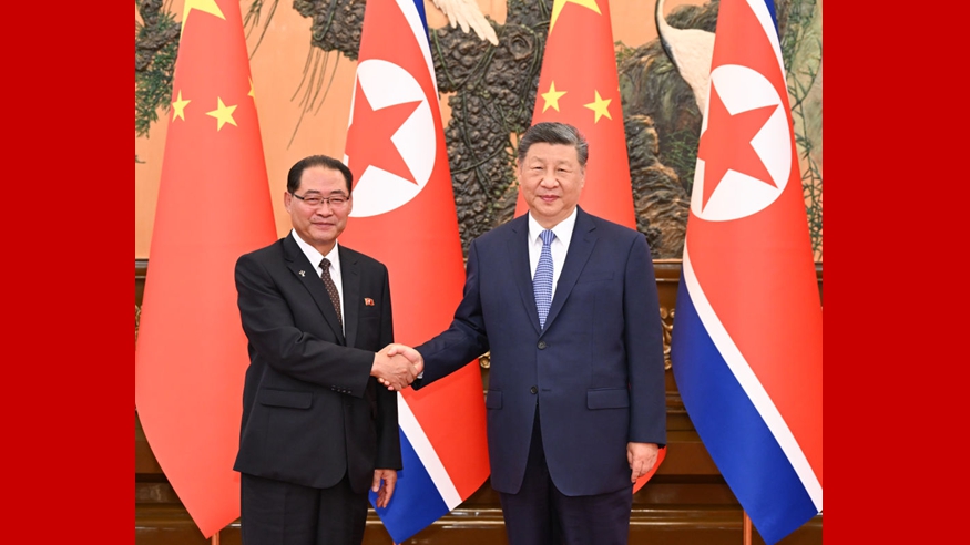 習近平會見朝鮮內閣總理朴泰成